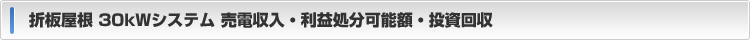 売電収入・利益処分可能額・投資回収