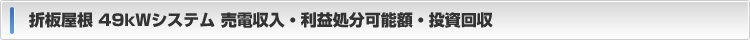 売電収入・利益処分可能額・投資回収