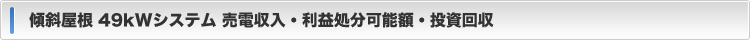 売電収入・利益処分可能額・投資回収