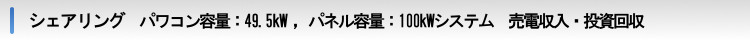 売電収入・投資回収